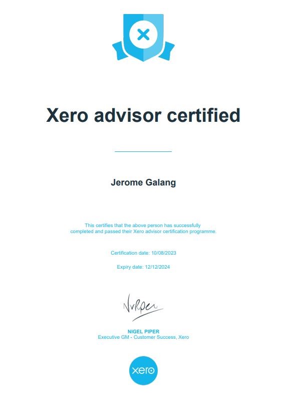 Certified Xero Advisor