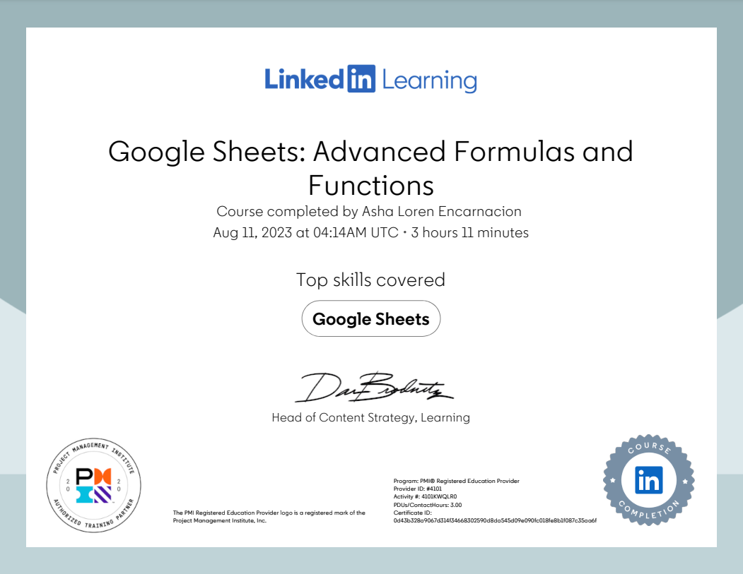 Google Sheets: Advanced Formulas and Functions