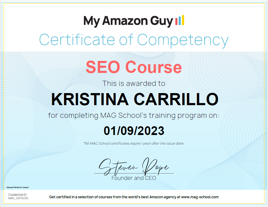 My Amazon Guy SEO Course