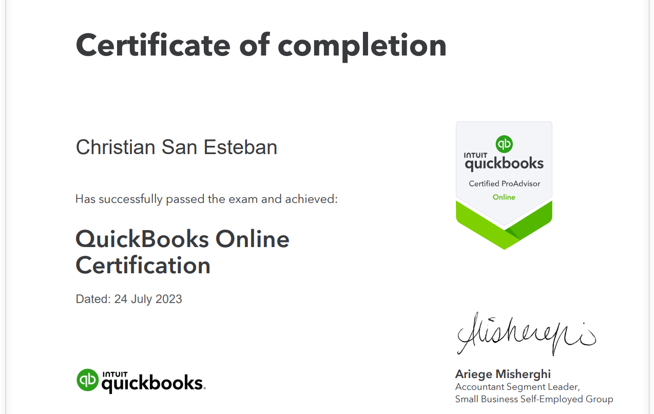 QuickBooks Online Certification