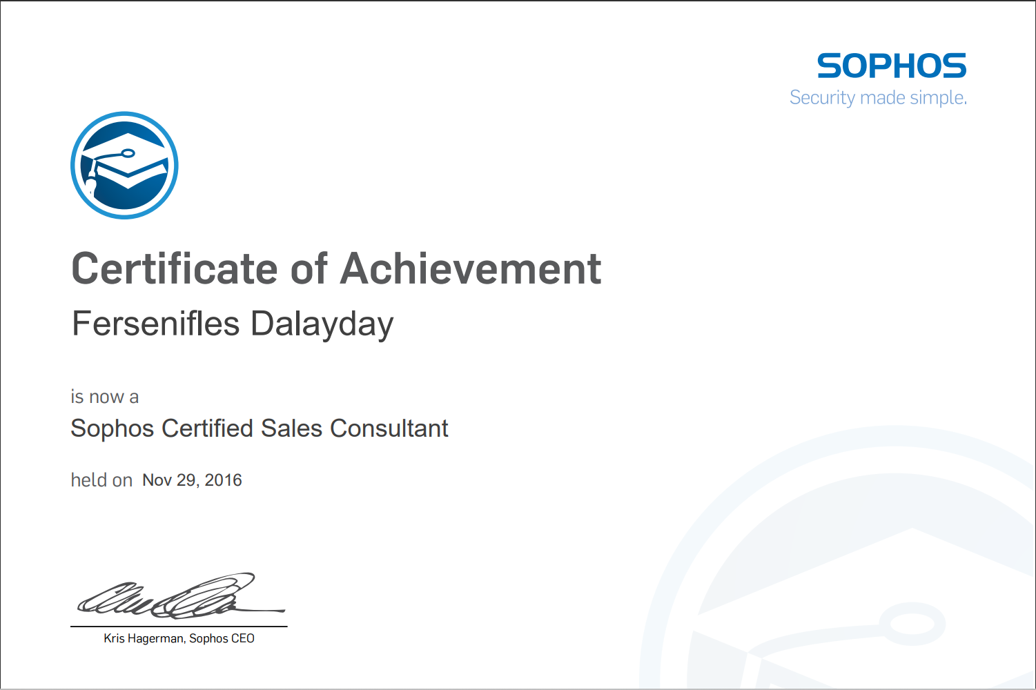 Sophos Certified Consultant