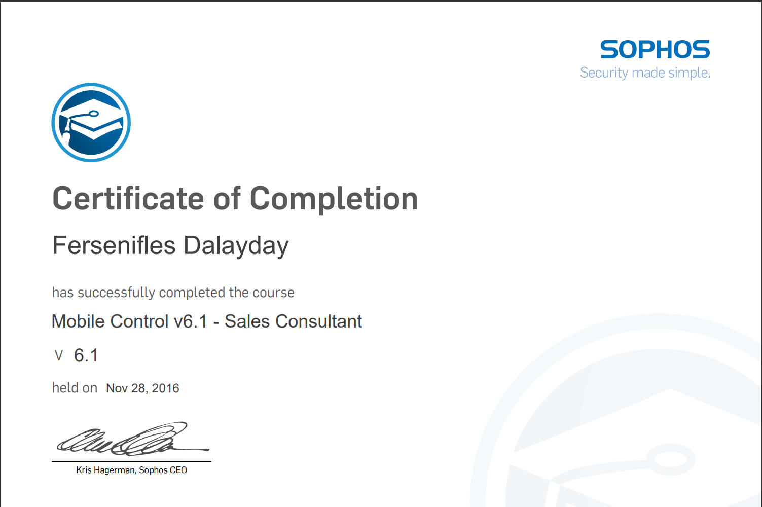 Sophos Mobile Control V6 Sales Consultant