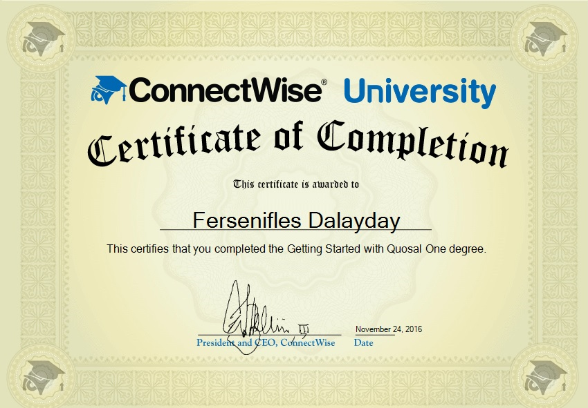 ConnectWise University - Quosal