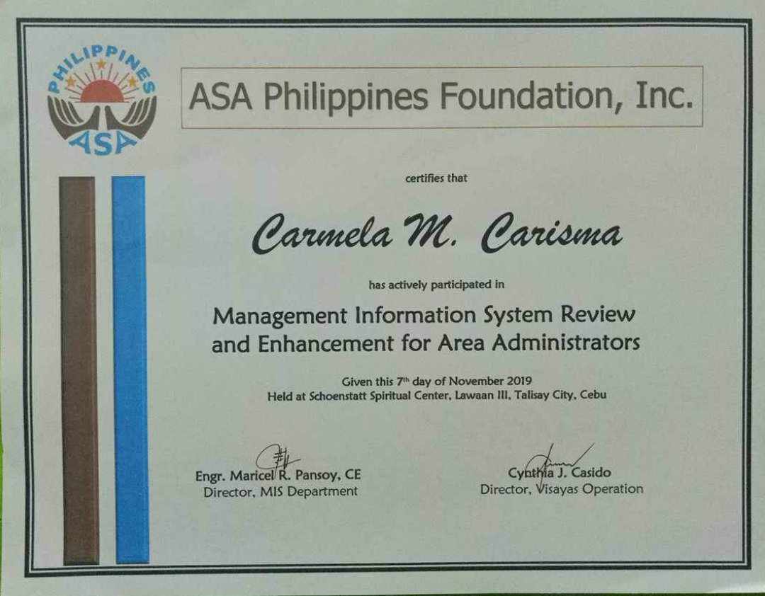 Management Information System Review and Enhancement for Area Administrators