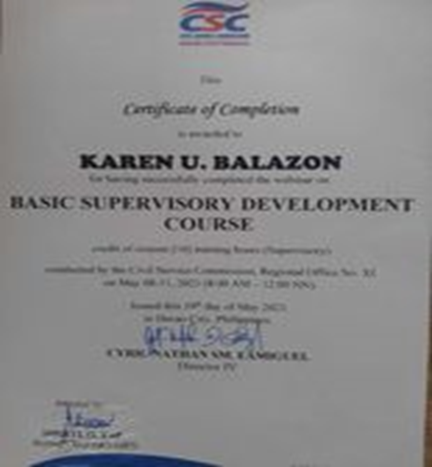 Certificate