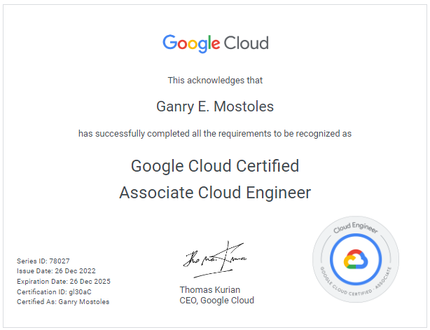 Google Cloud Engineer