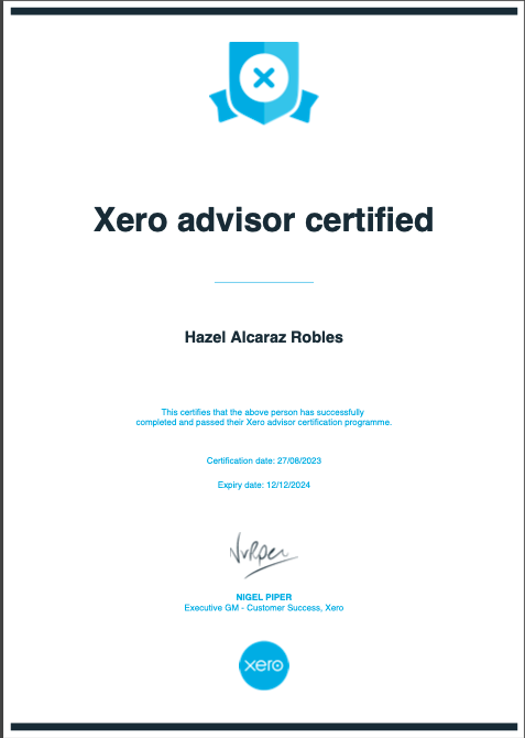 Certified Xero Advisor