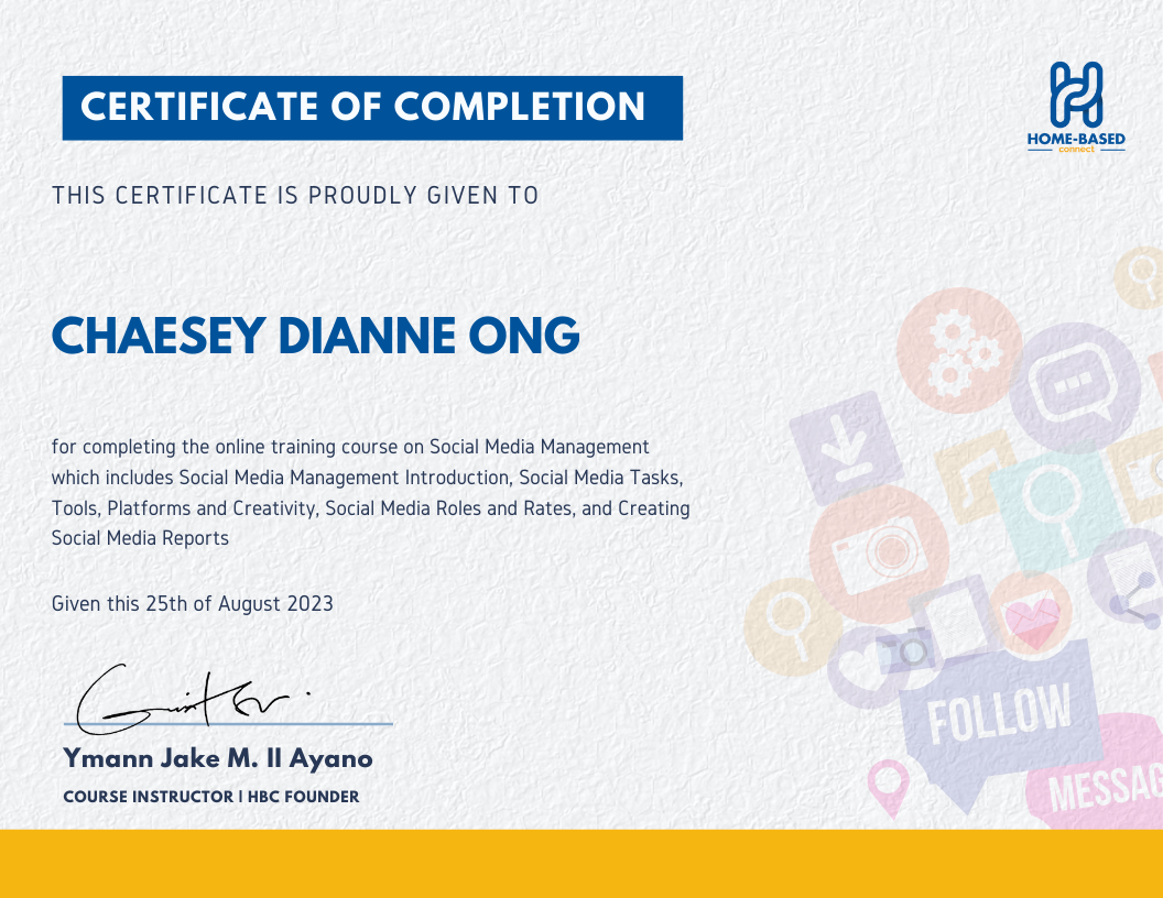 Social Media Management Certificate