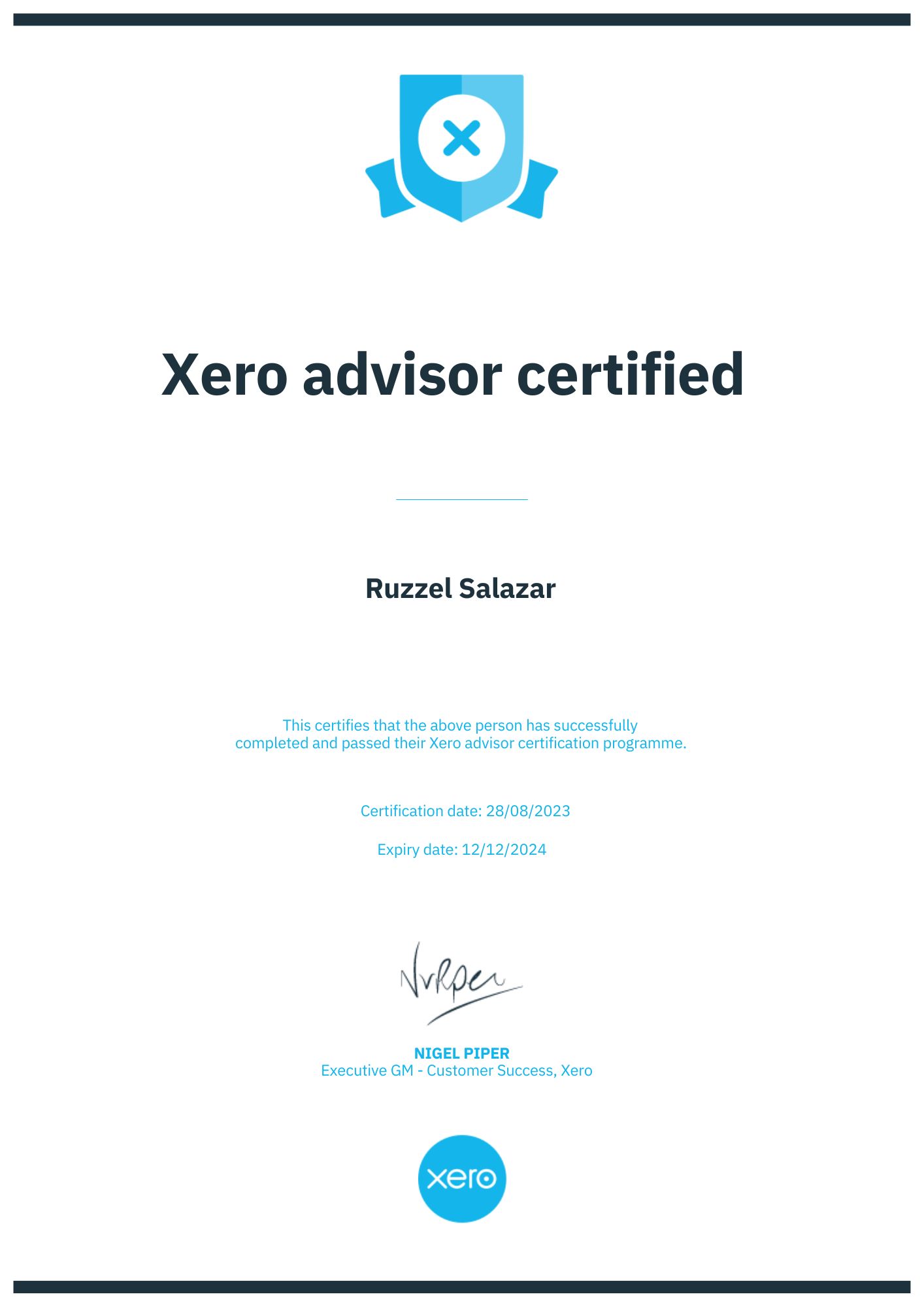 Xero Advisor Certified