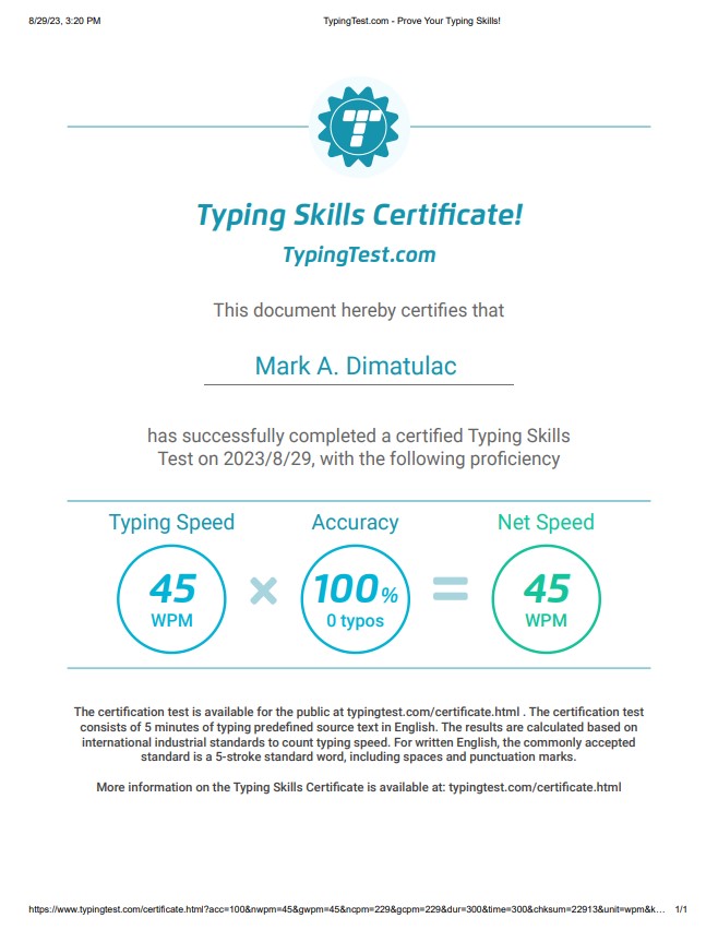typing speed and accuracy