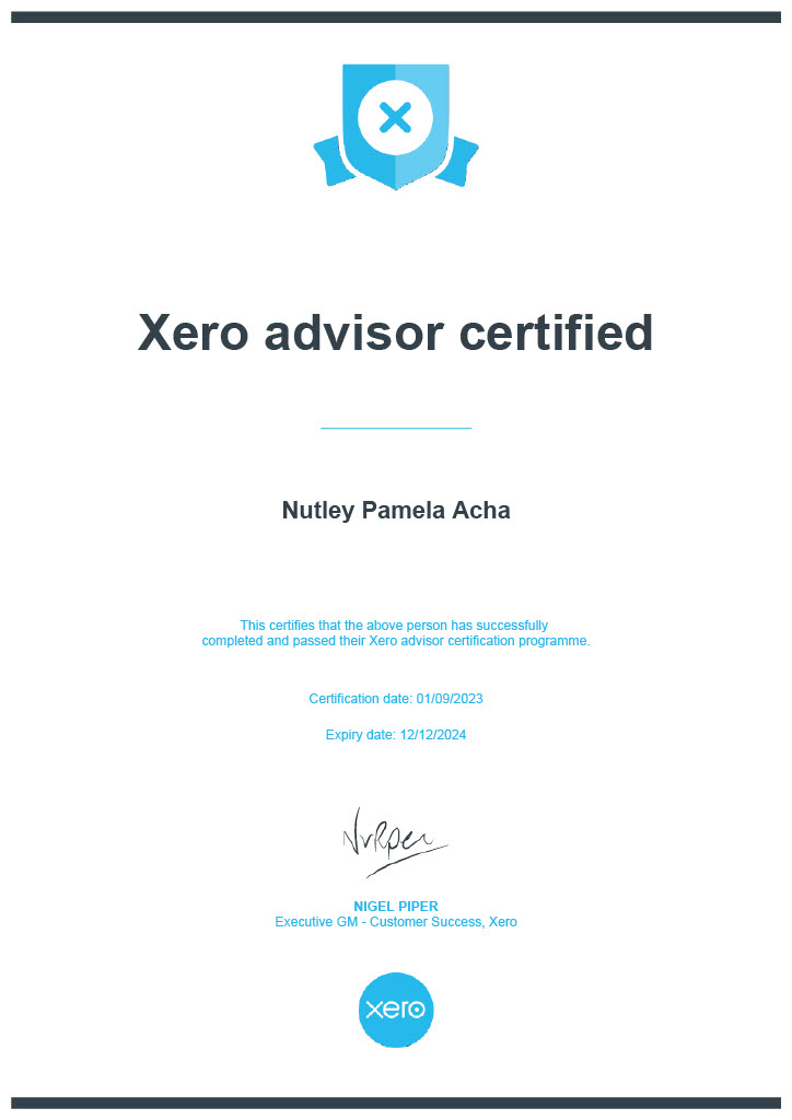 XERO ADVISOR CERTIFIED