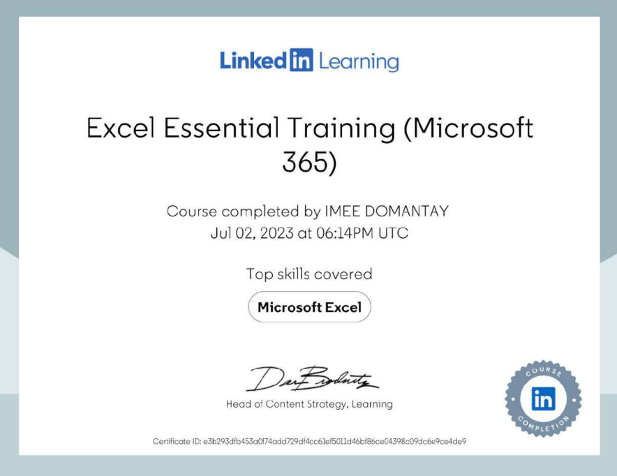 Excel Essential Training  (Microsoft 365)