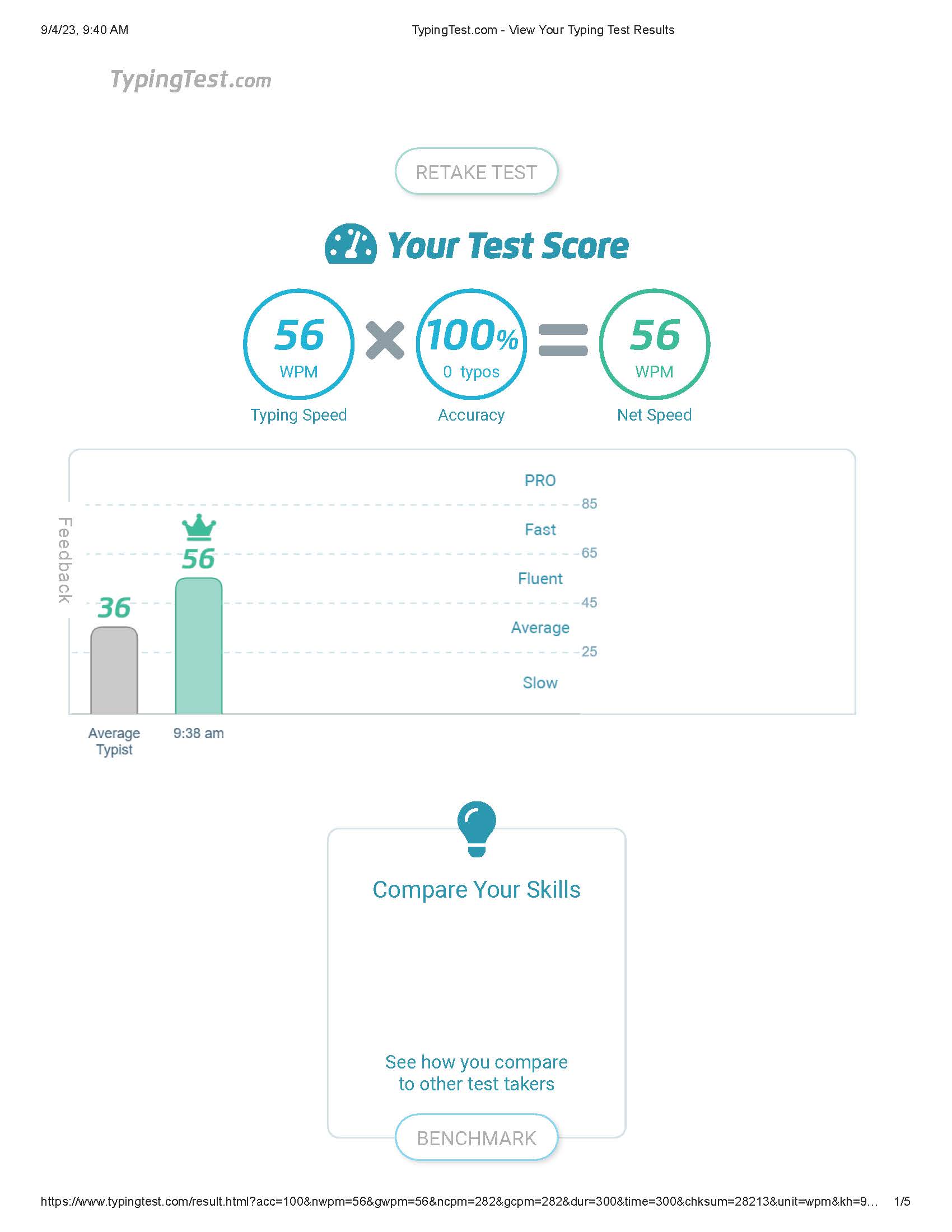 Typing test-certificate