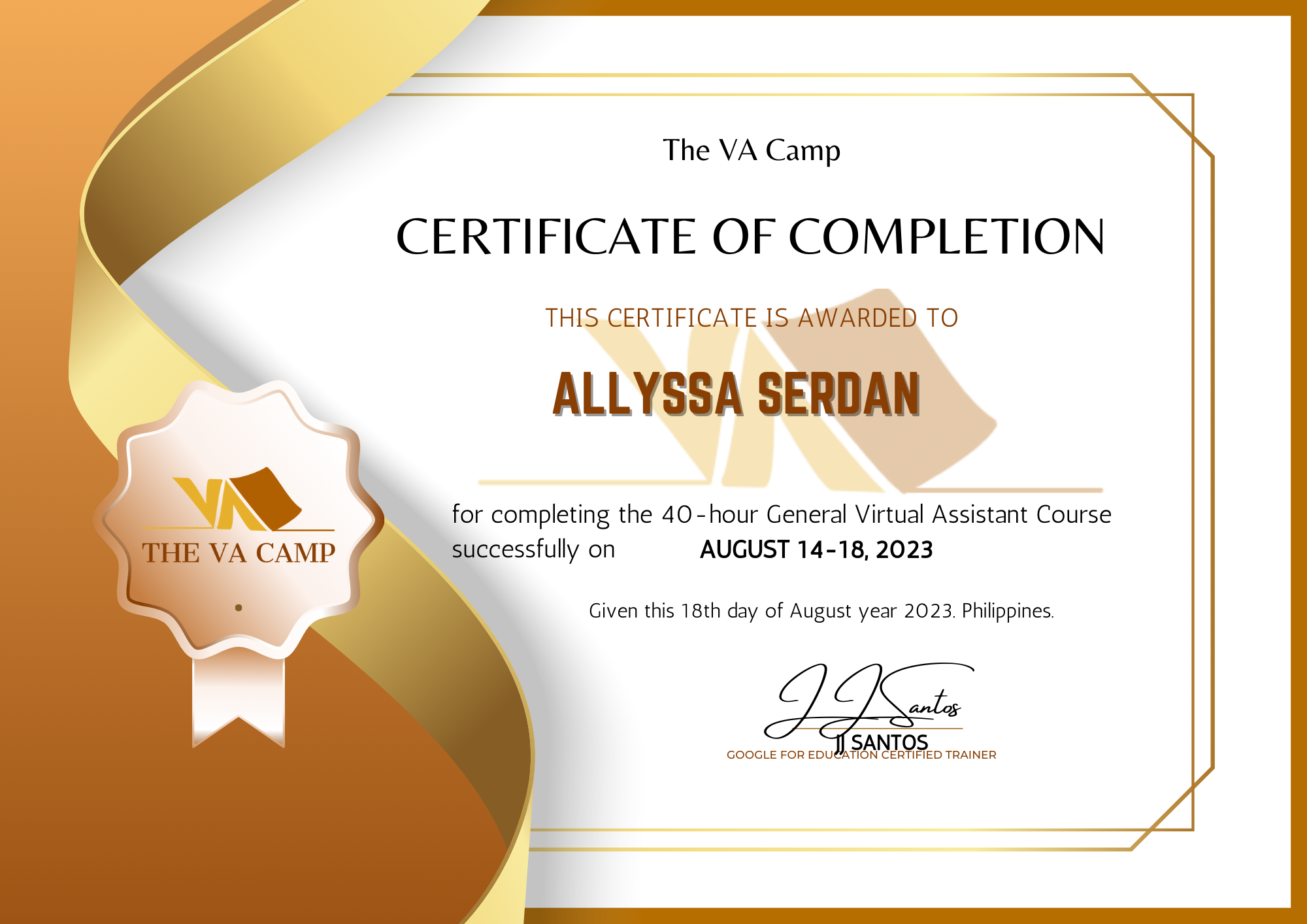 General Virtual Assistant Certification