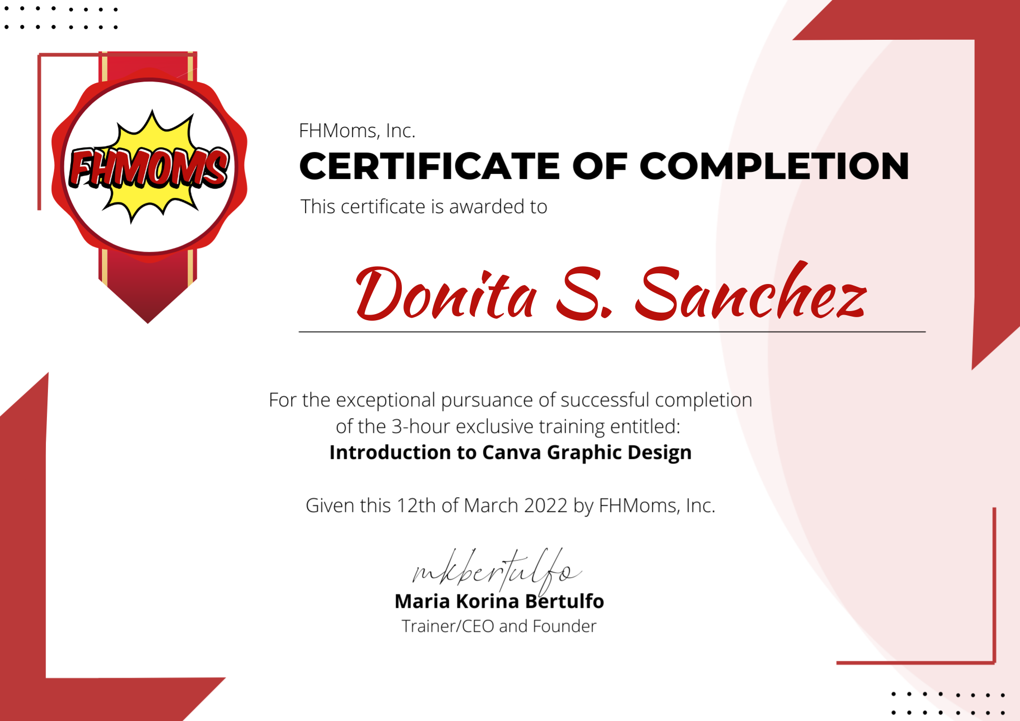 Canva Graphic Design Certificate