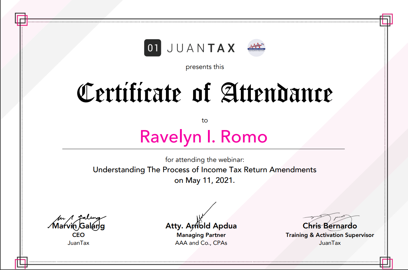 JUANTAX - Understanding the process of Income tax return amendments