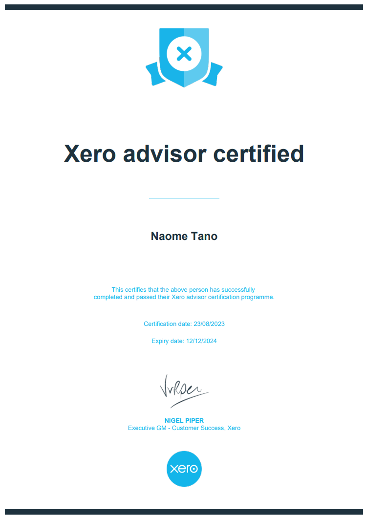Certified Xero Advisor