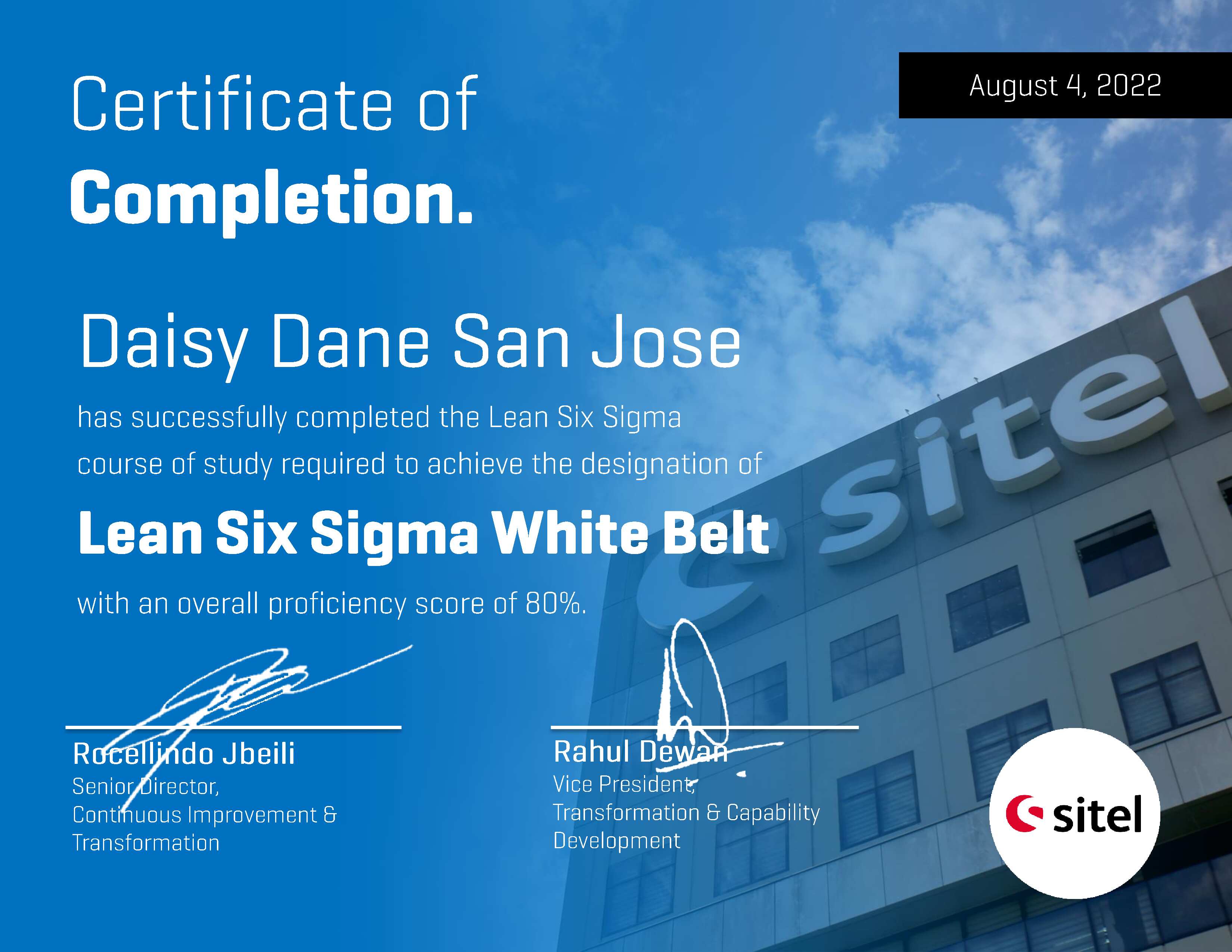 Lean Six Sigma White Belt