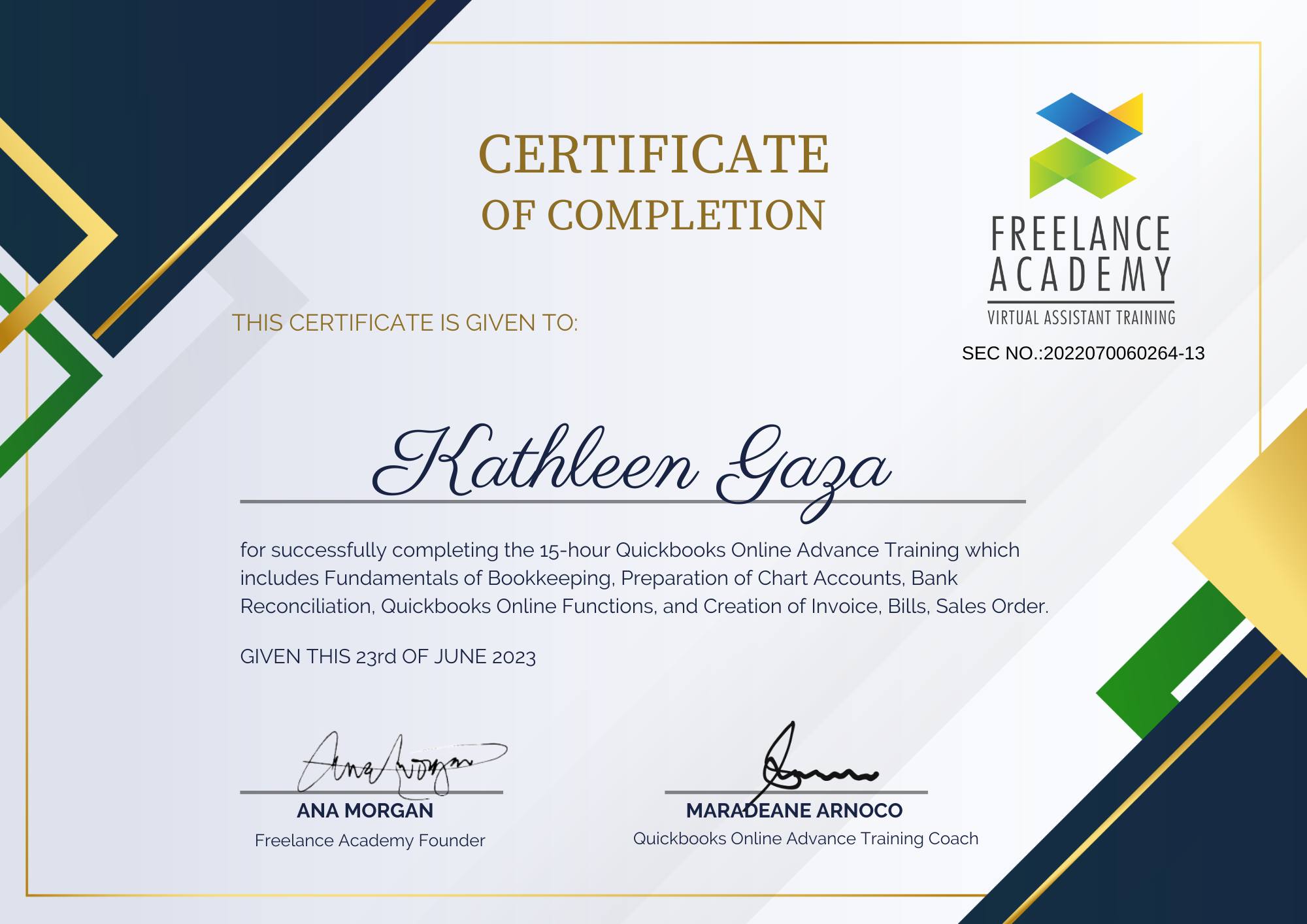 QUICKBOOKS ADVANCE ONLINE TRAINING