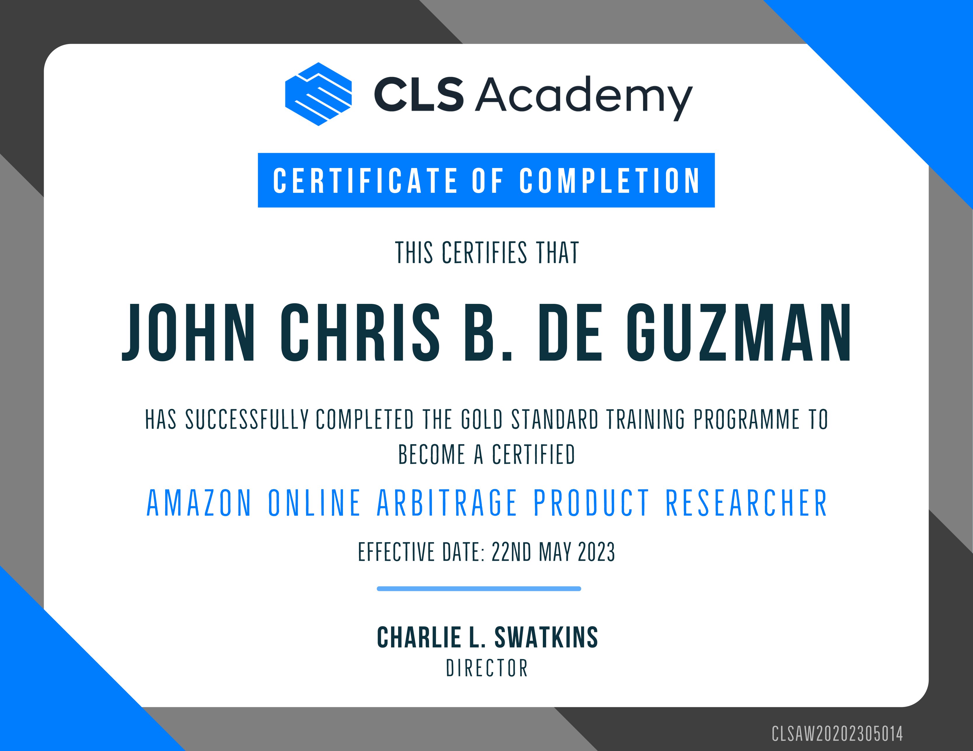 CLS ACADEMY (Amazon Online Arbitrage Product Researcher)