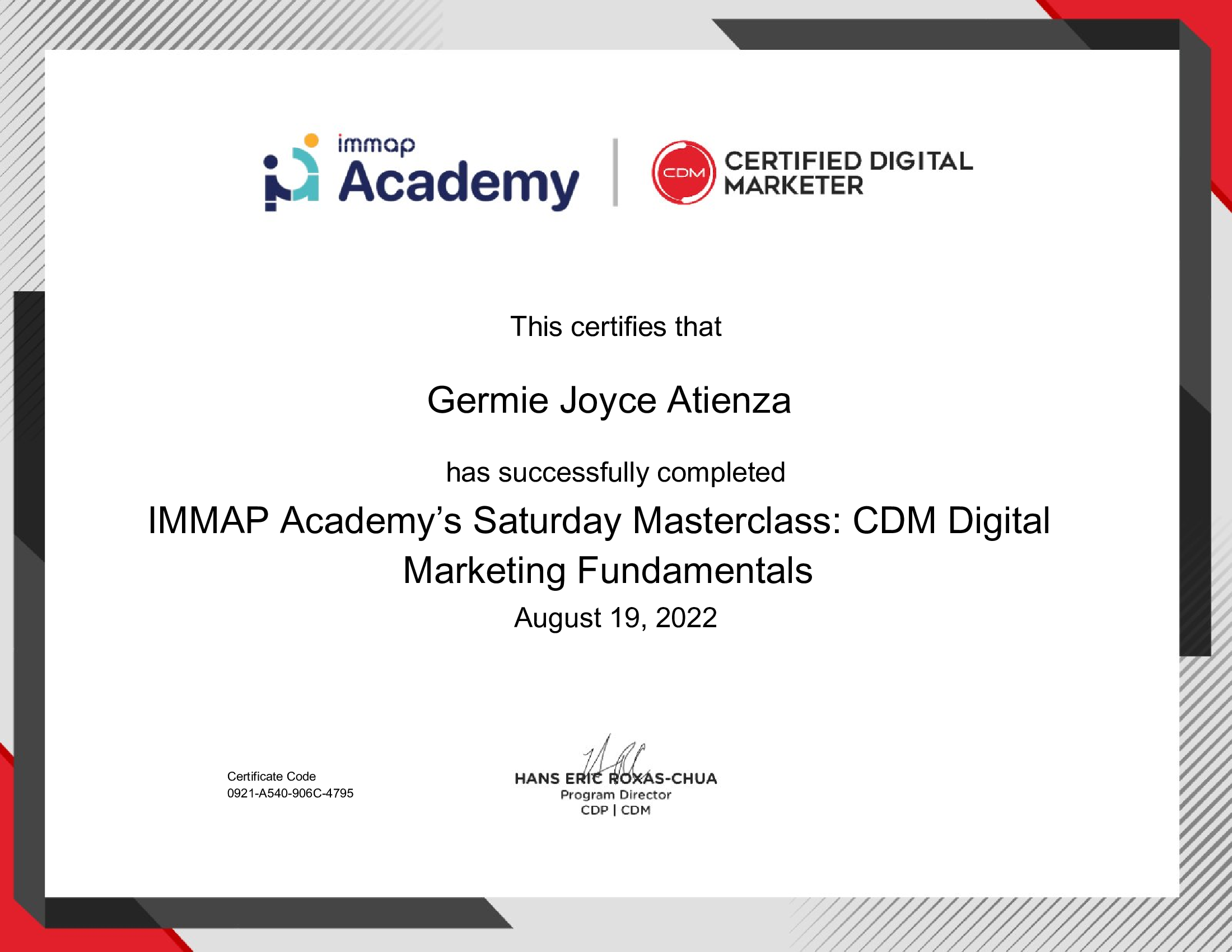 IMMAP Academy's Saturday Masterclass: CDM Digital Marketing Fundamentals