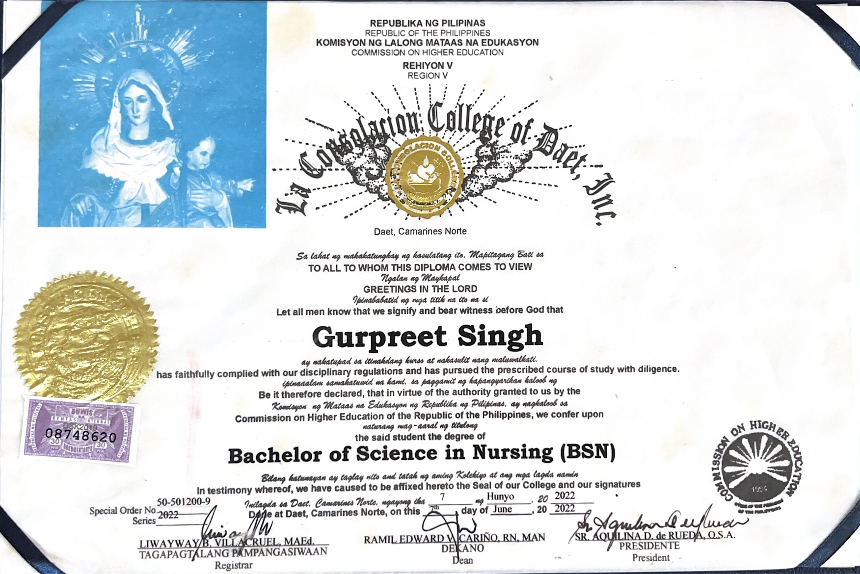 COLLEGE DIPLOMA