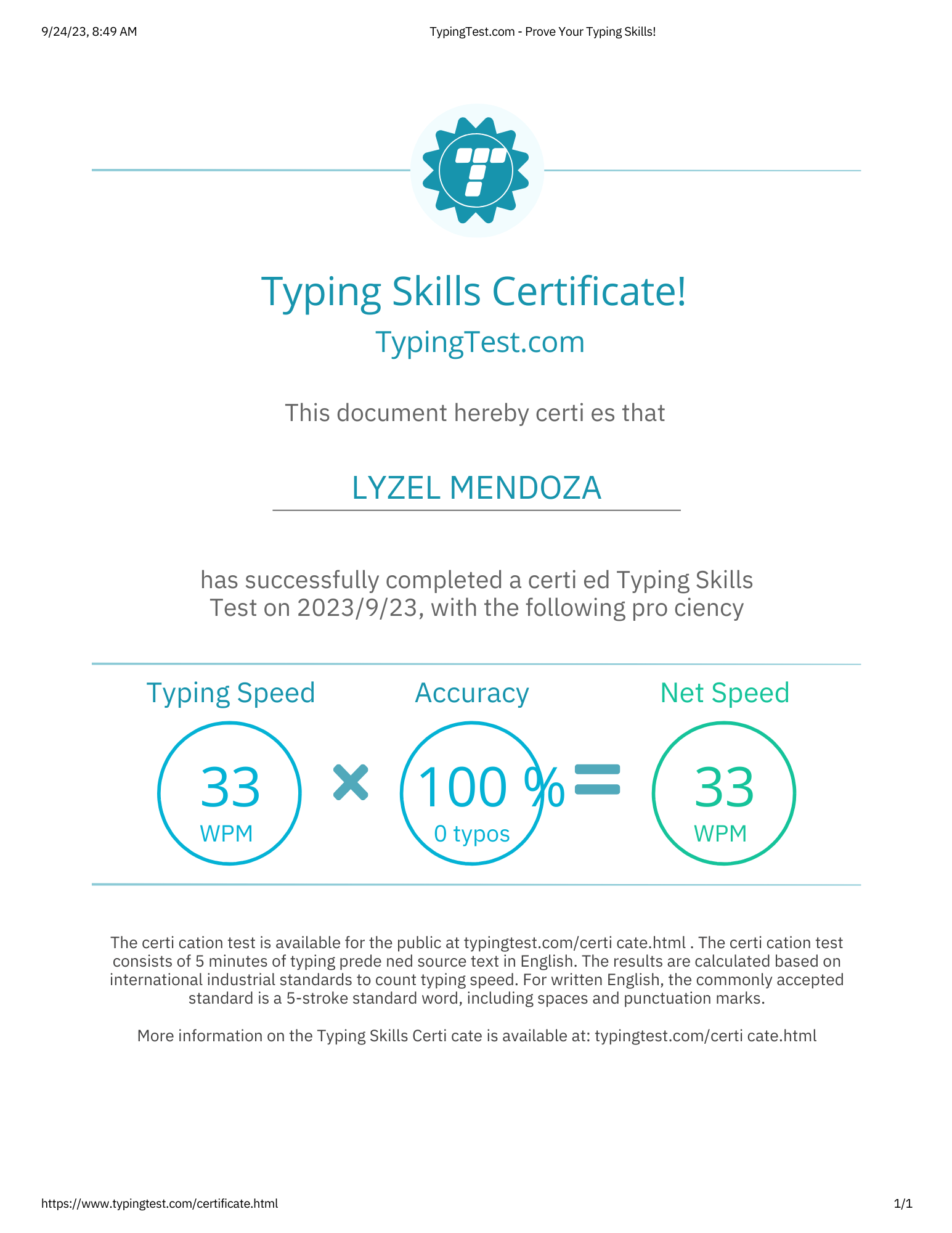 Typing Test