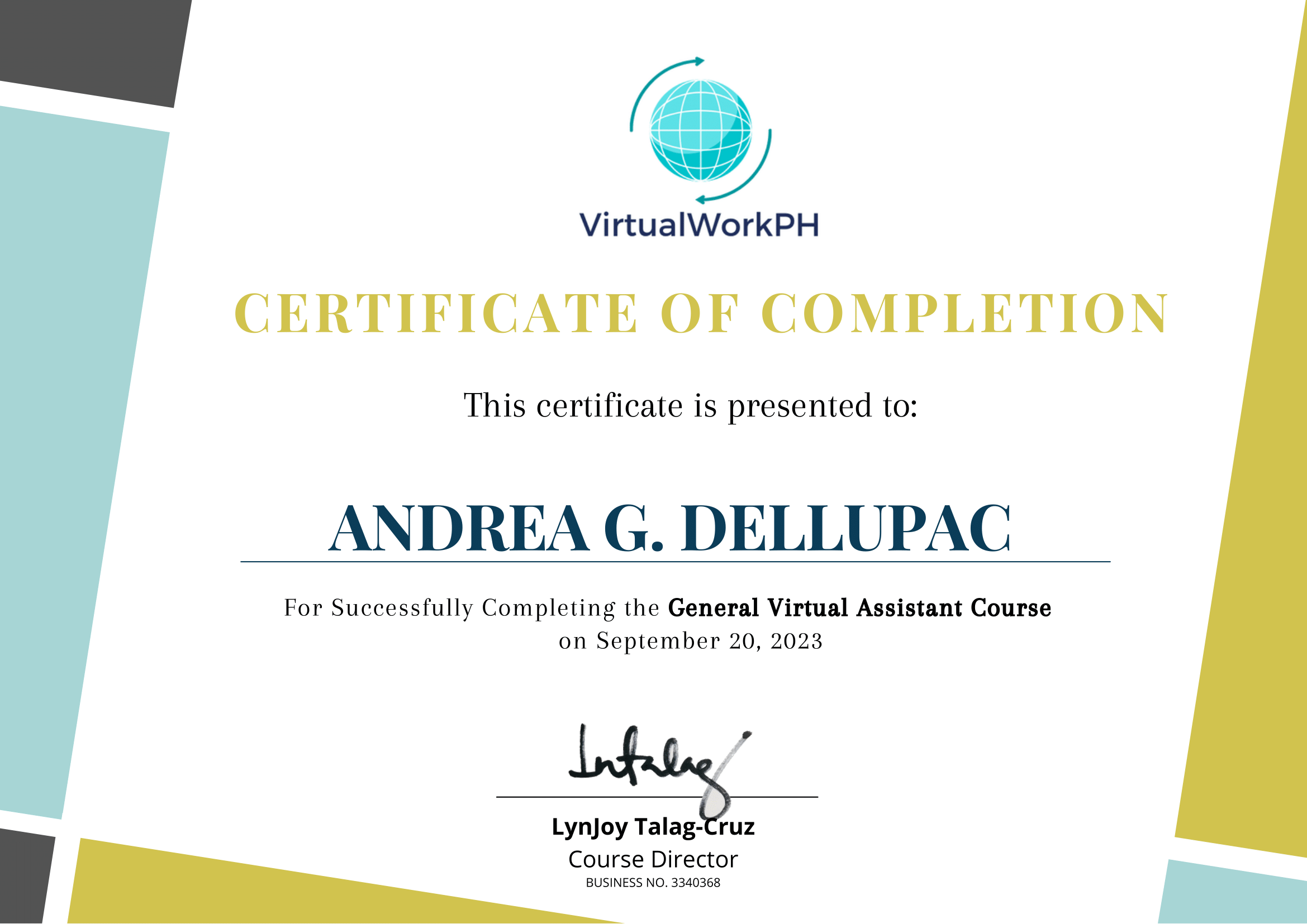 General Virtual Assistant Course at Virtual Work PH
