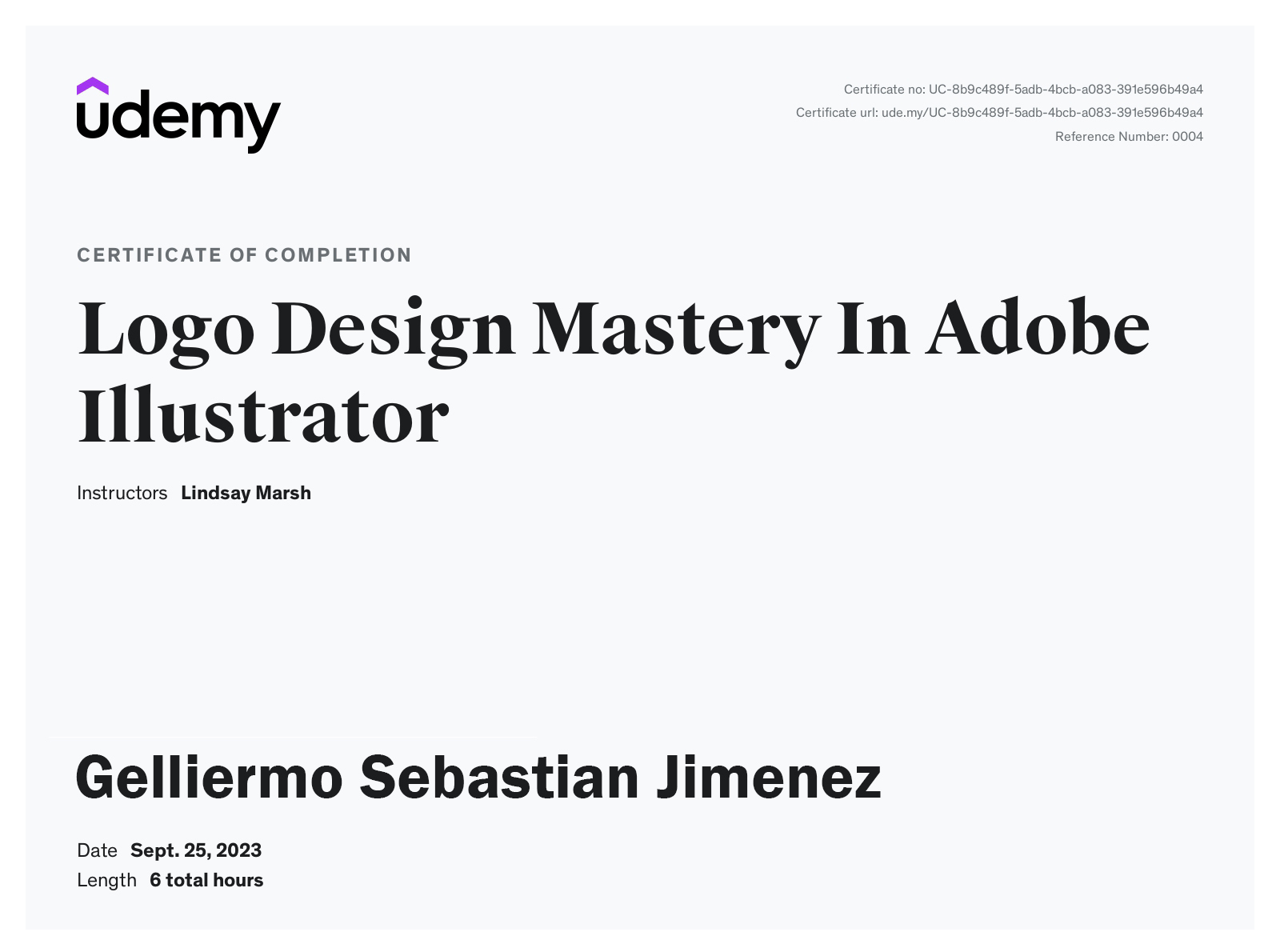 Logo Design Mastery in Adobe Illustrator Certificate