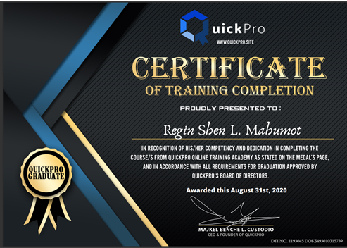 Microsoft Excel Expert Certificate