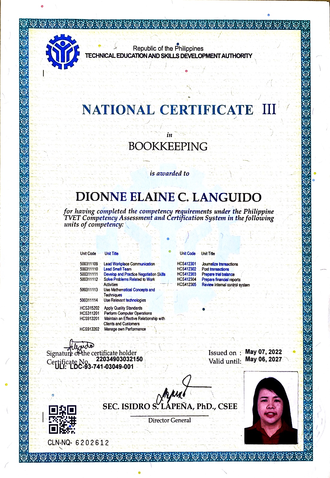 Certified Bookkeeper National Certificate