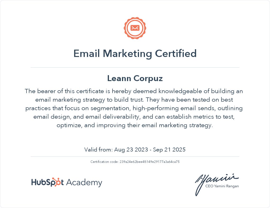 Hubspot - Email Marketing