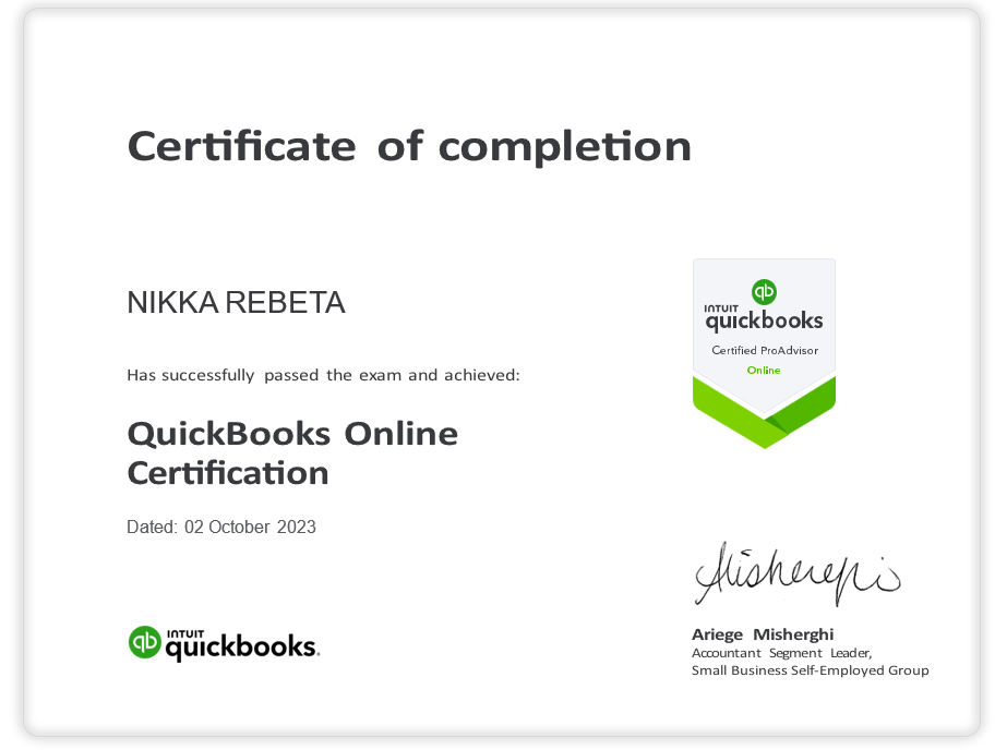 Quickbooks Online Certification