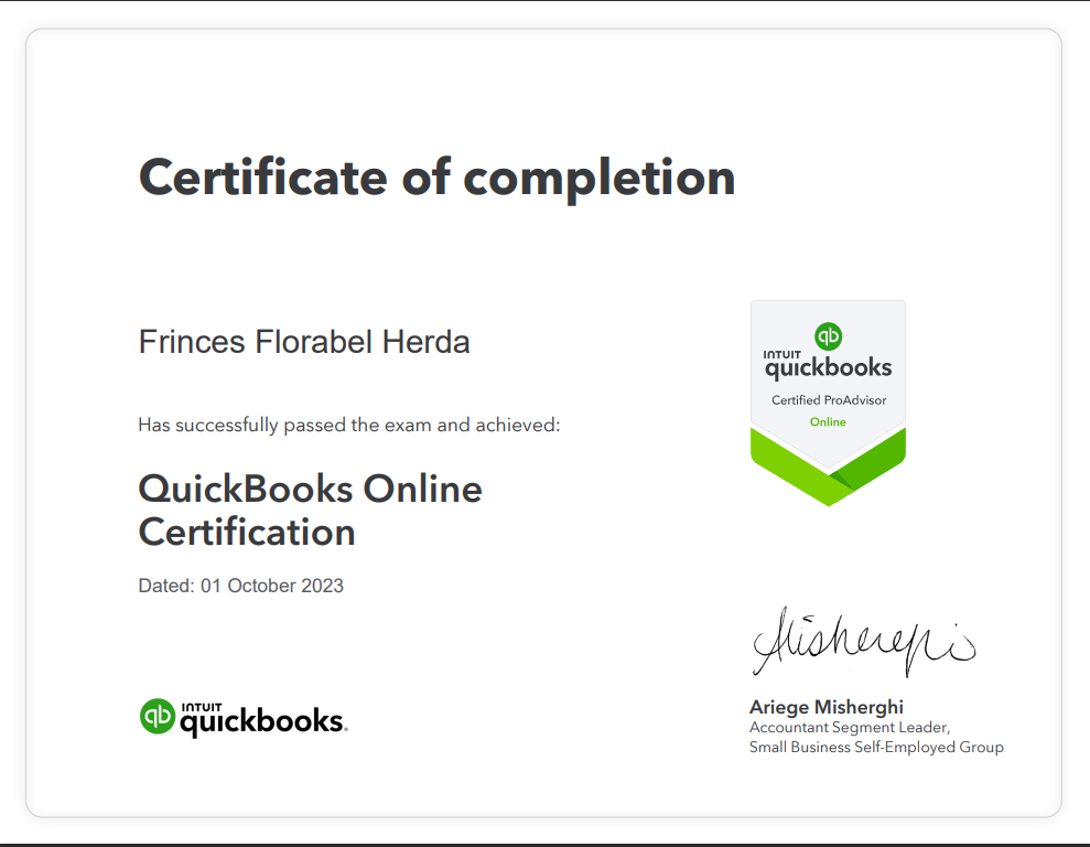 Quickbooks cert