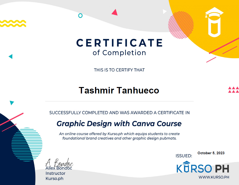 Graphic Design with Canva Certificate