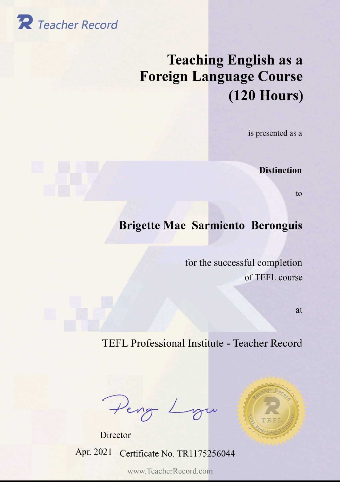 TEFL Certificate