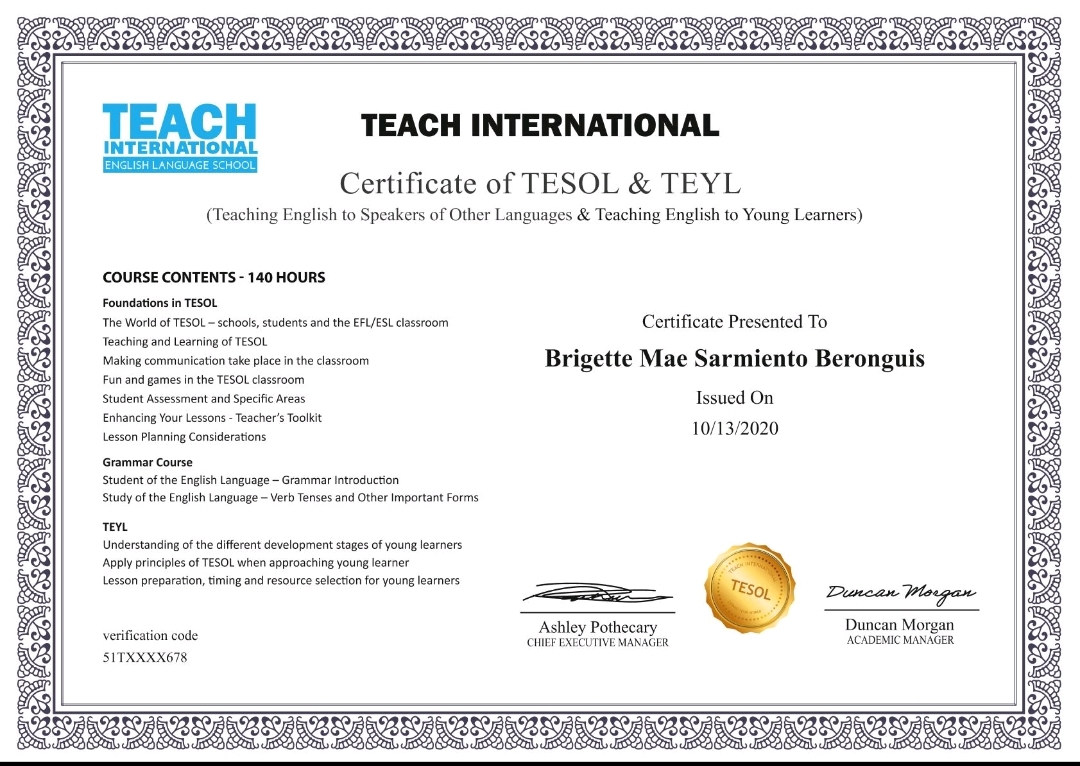 TESOL Certificate