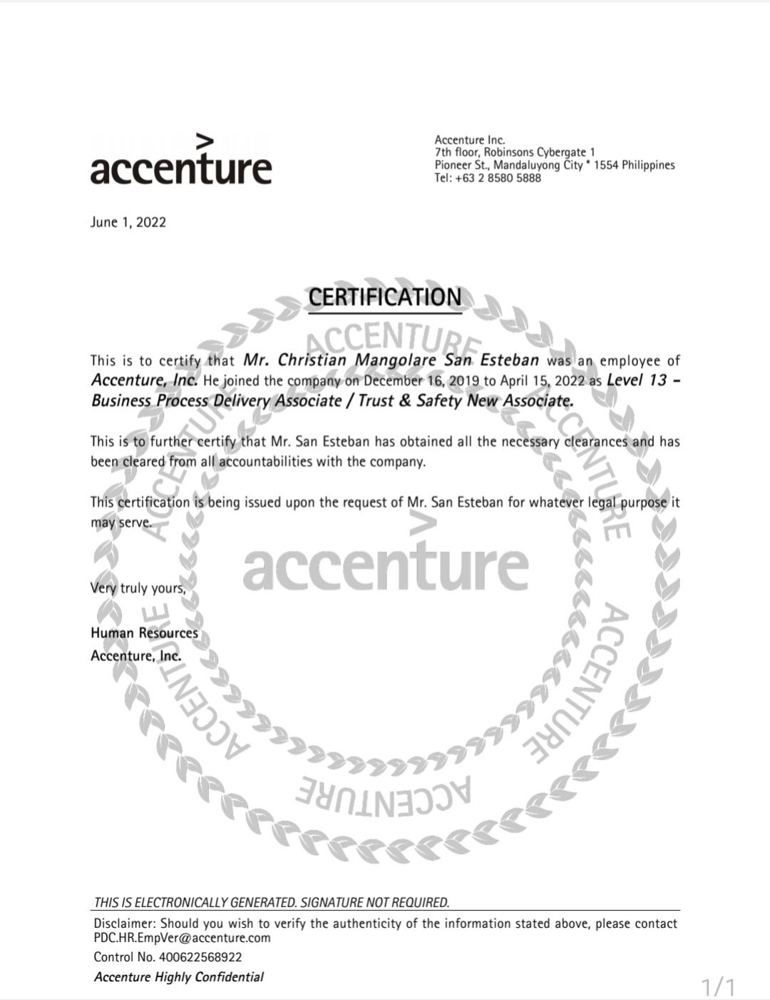 Accenture Certification