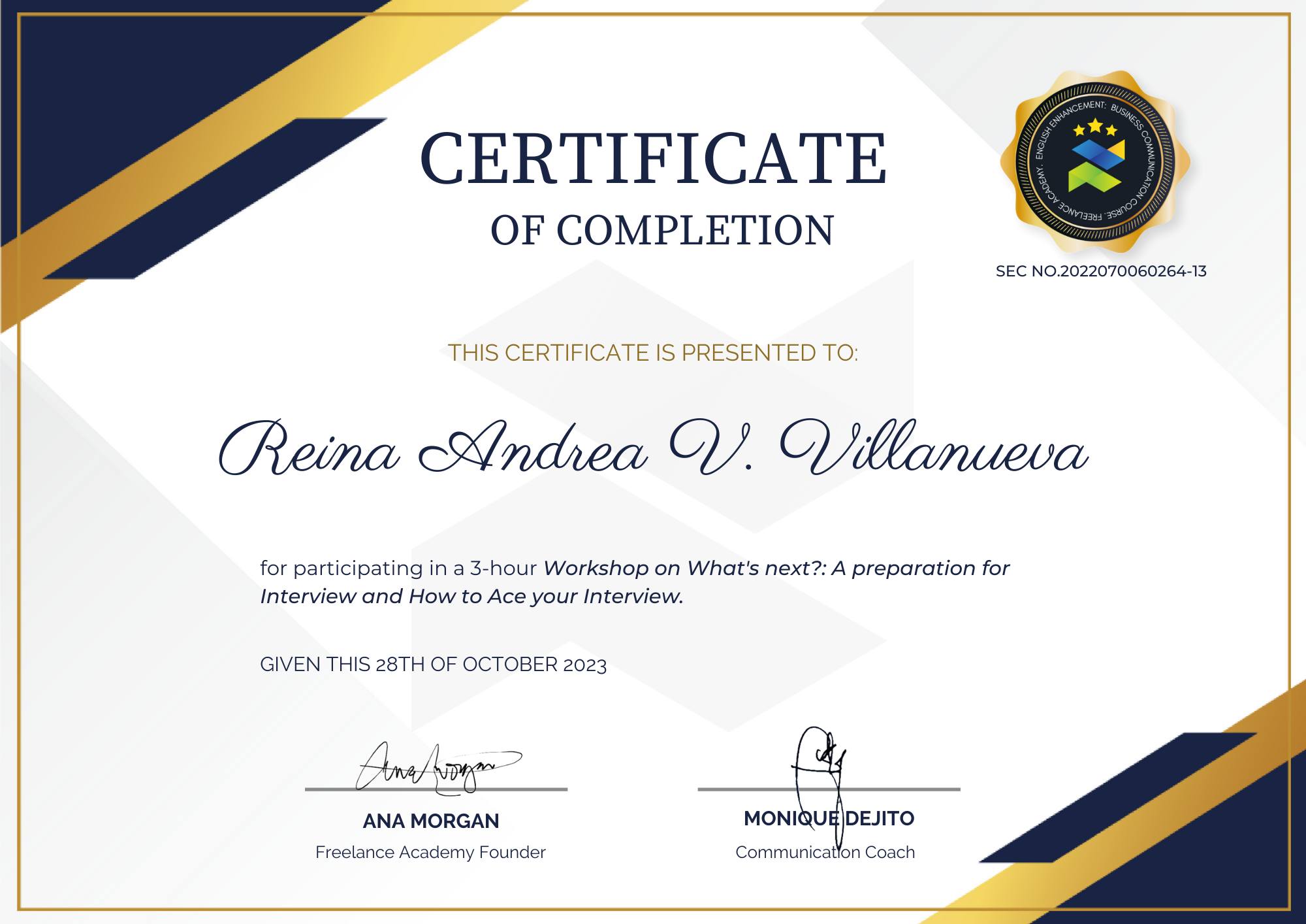 Interview workshop