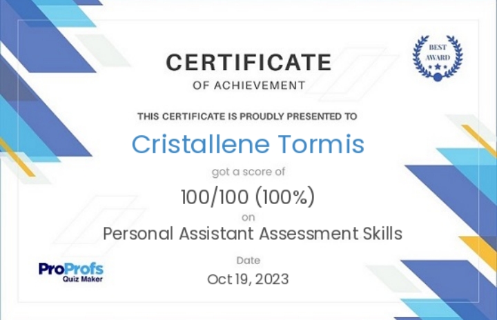 Personal Assistant Assessment Skills