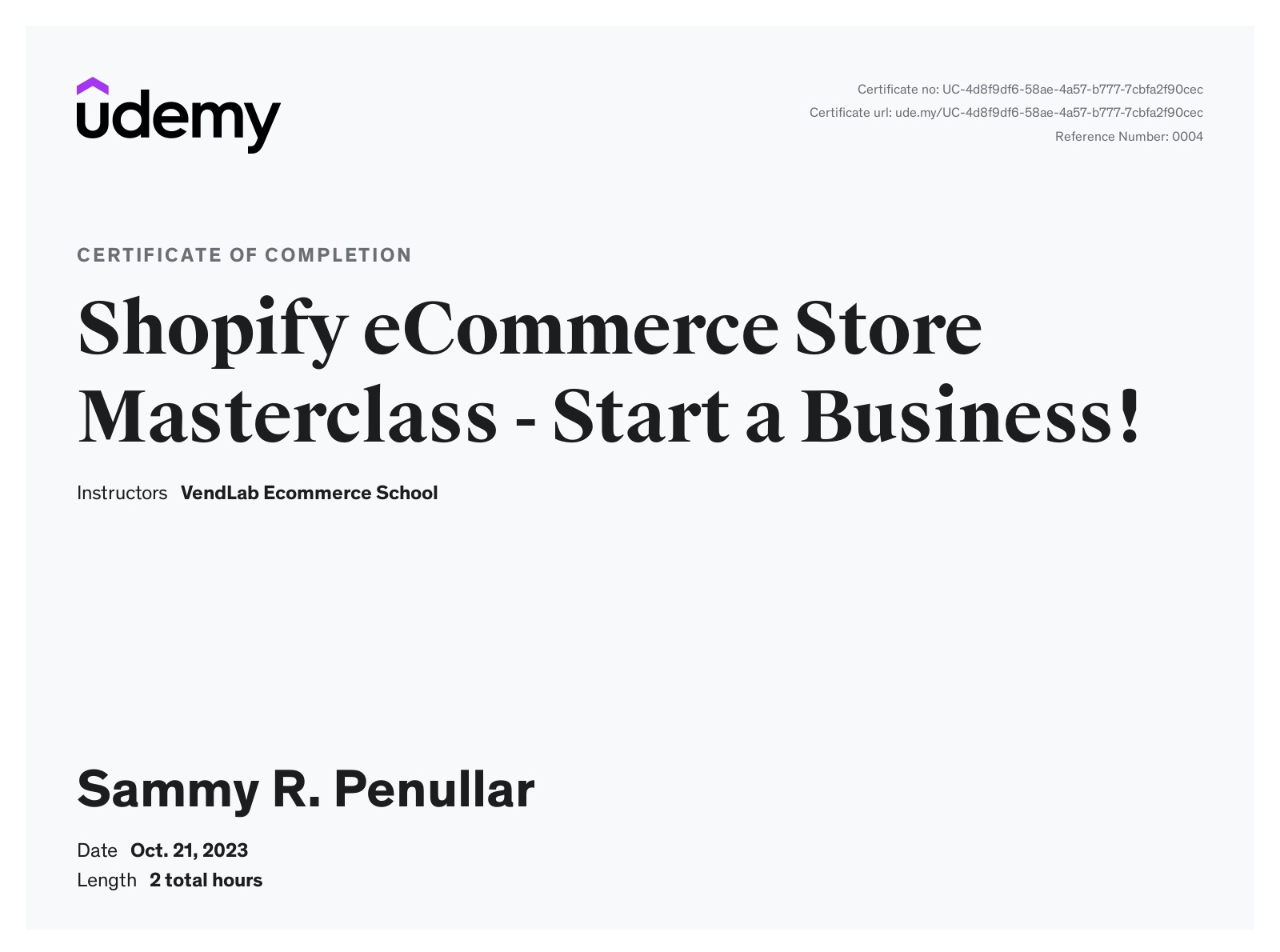 Shopify eCommerce Store Masterclass