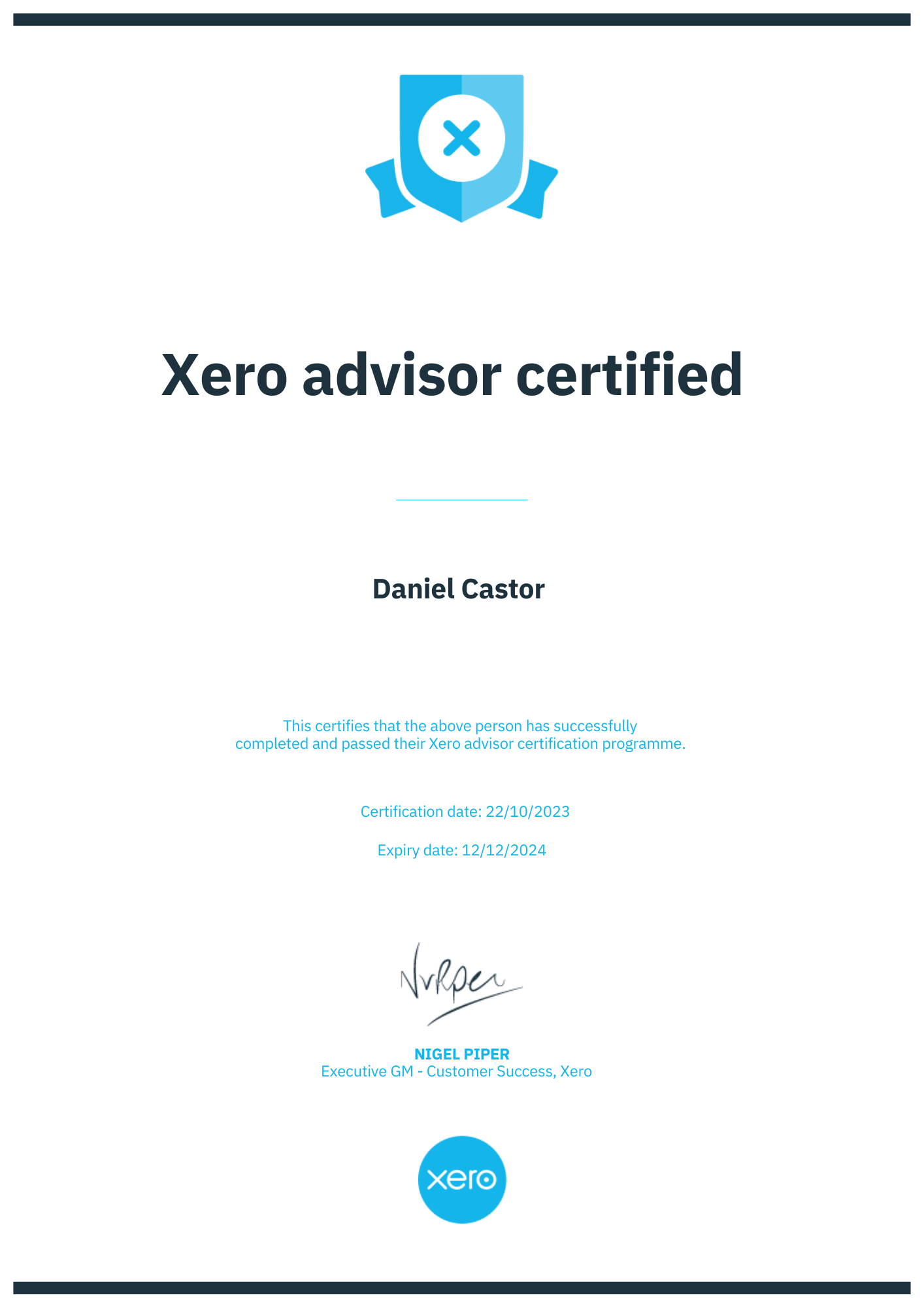 XERO ADVISOR CERTIFIED