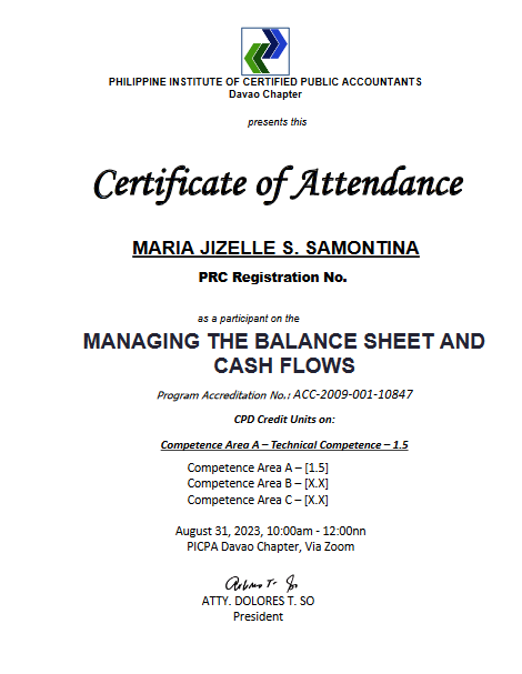 Managing Balance Sheet & Cash Flows