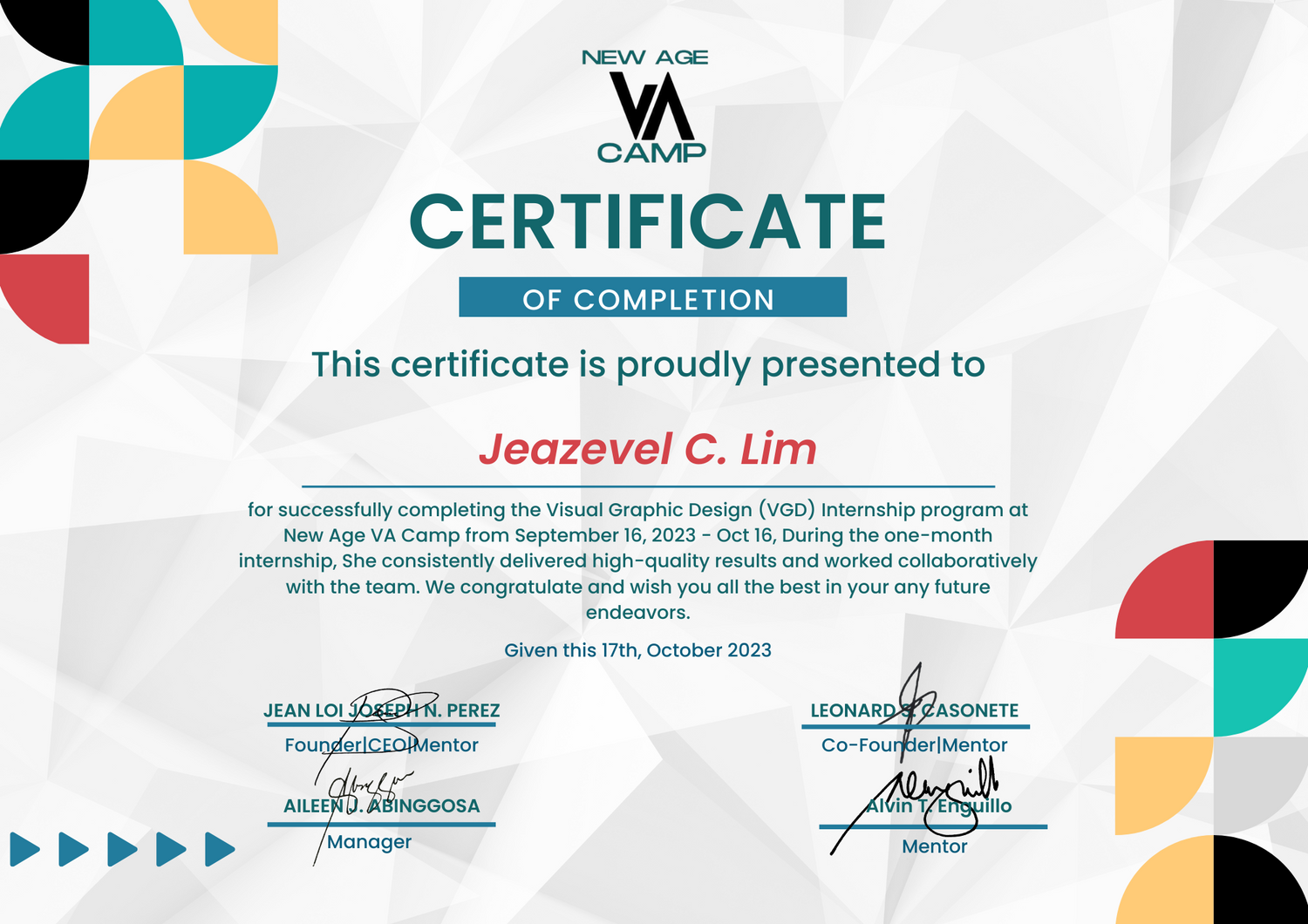Virtual Graphic Deign Internship