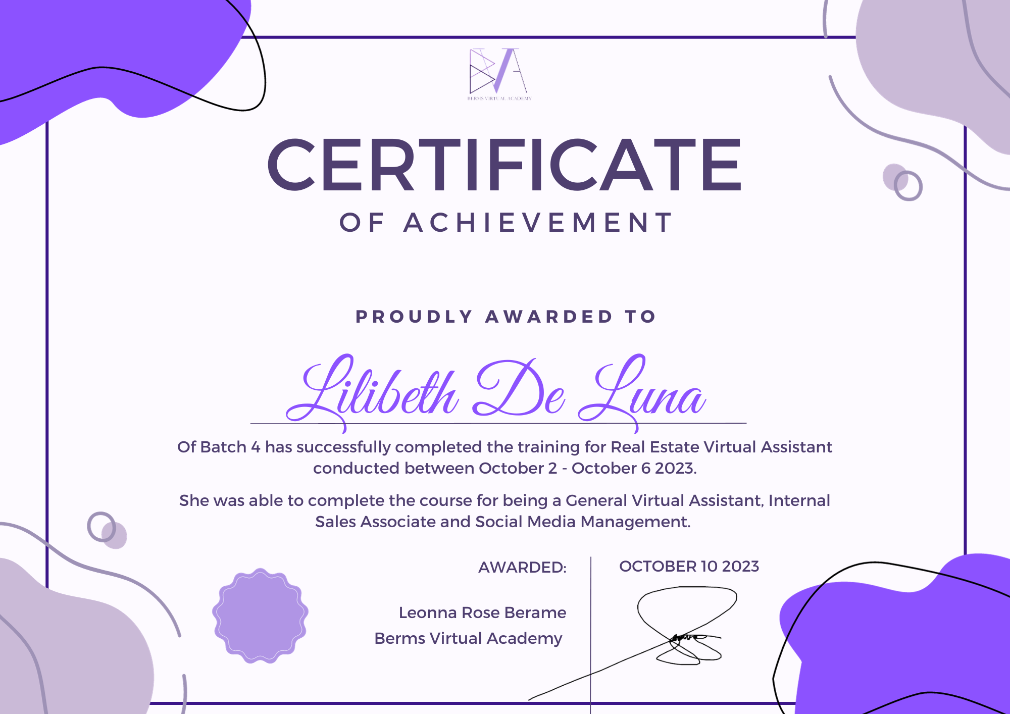 Certificate