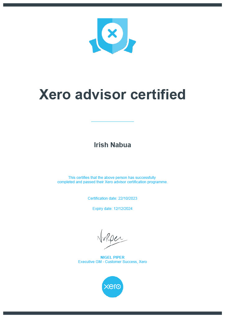 Certified Xero Advisor