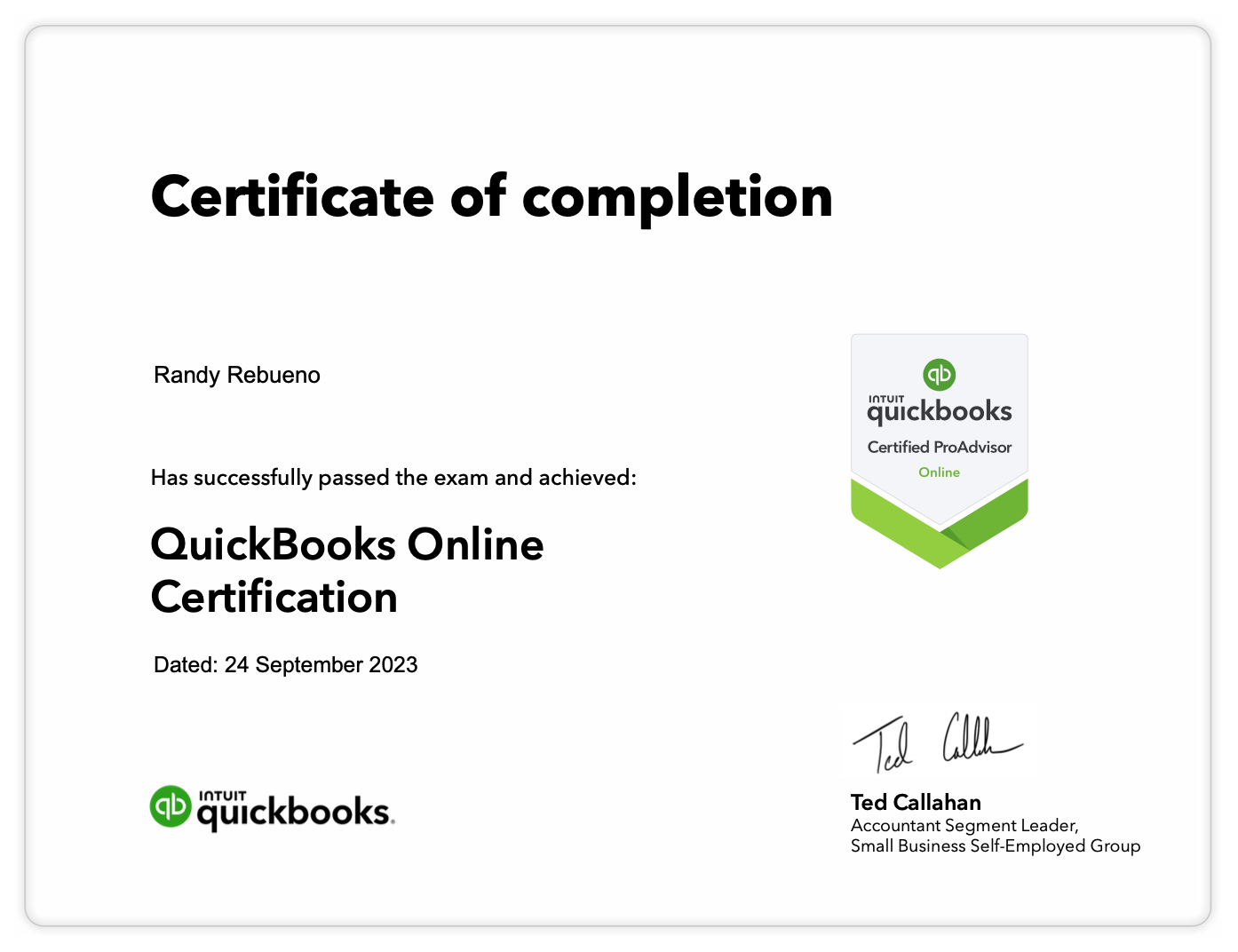 QuickBooks Online Certification