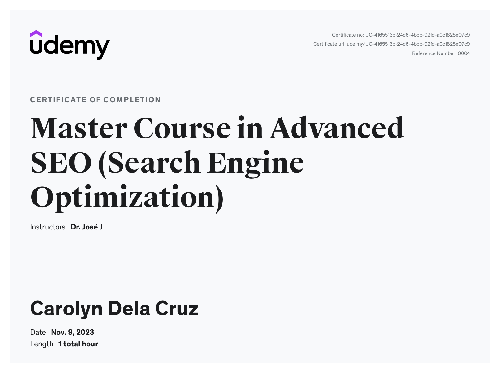 Master Course in Advanced SEO (Search Engine Optimization)