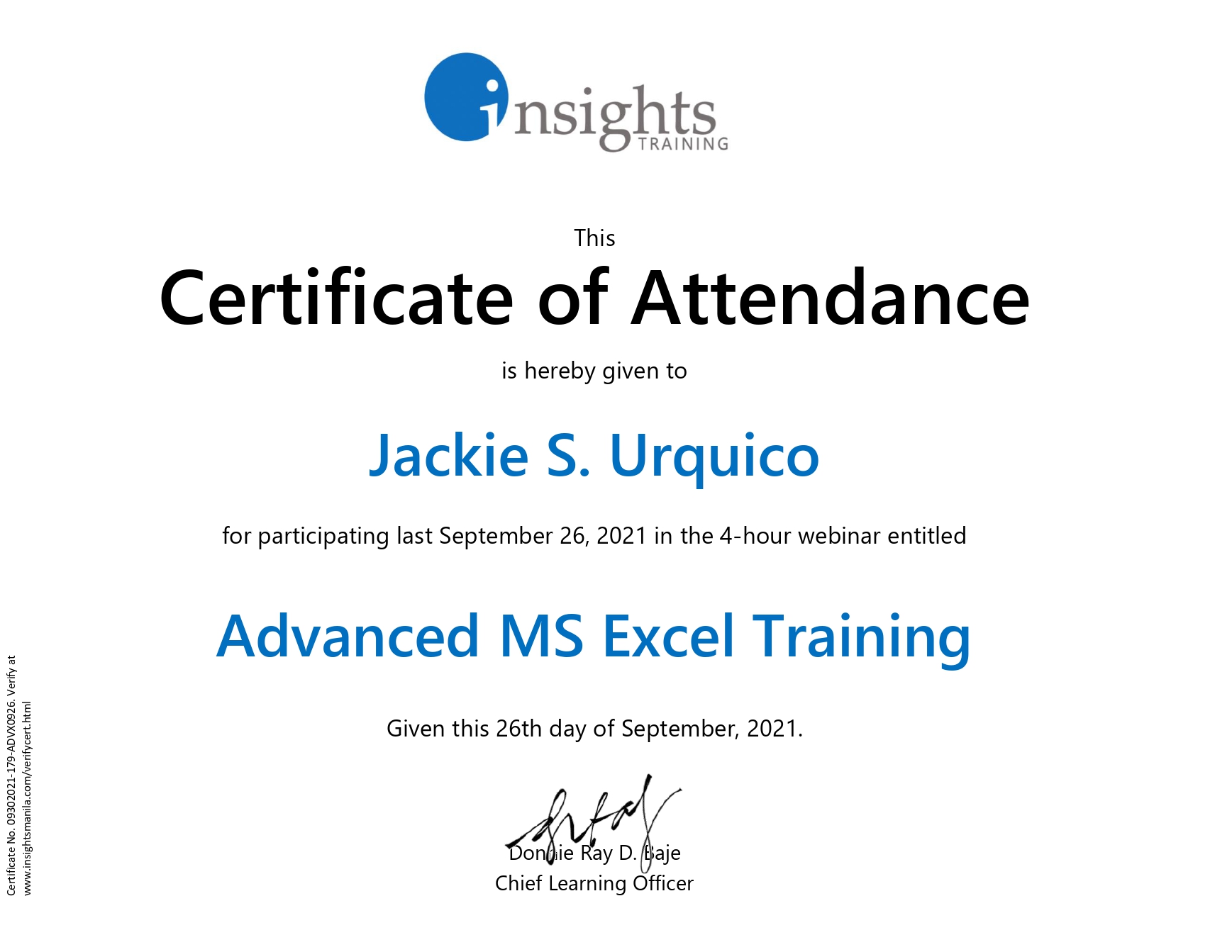 Advanced MS Excel
