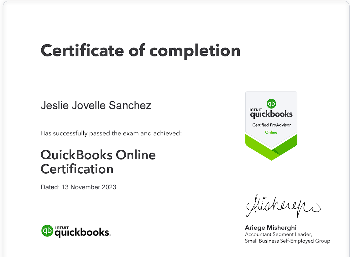 Quickbooks Online Certification